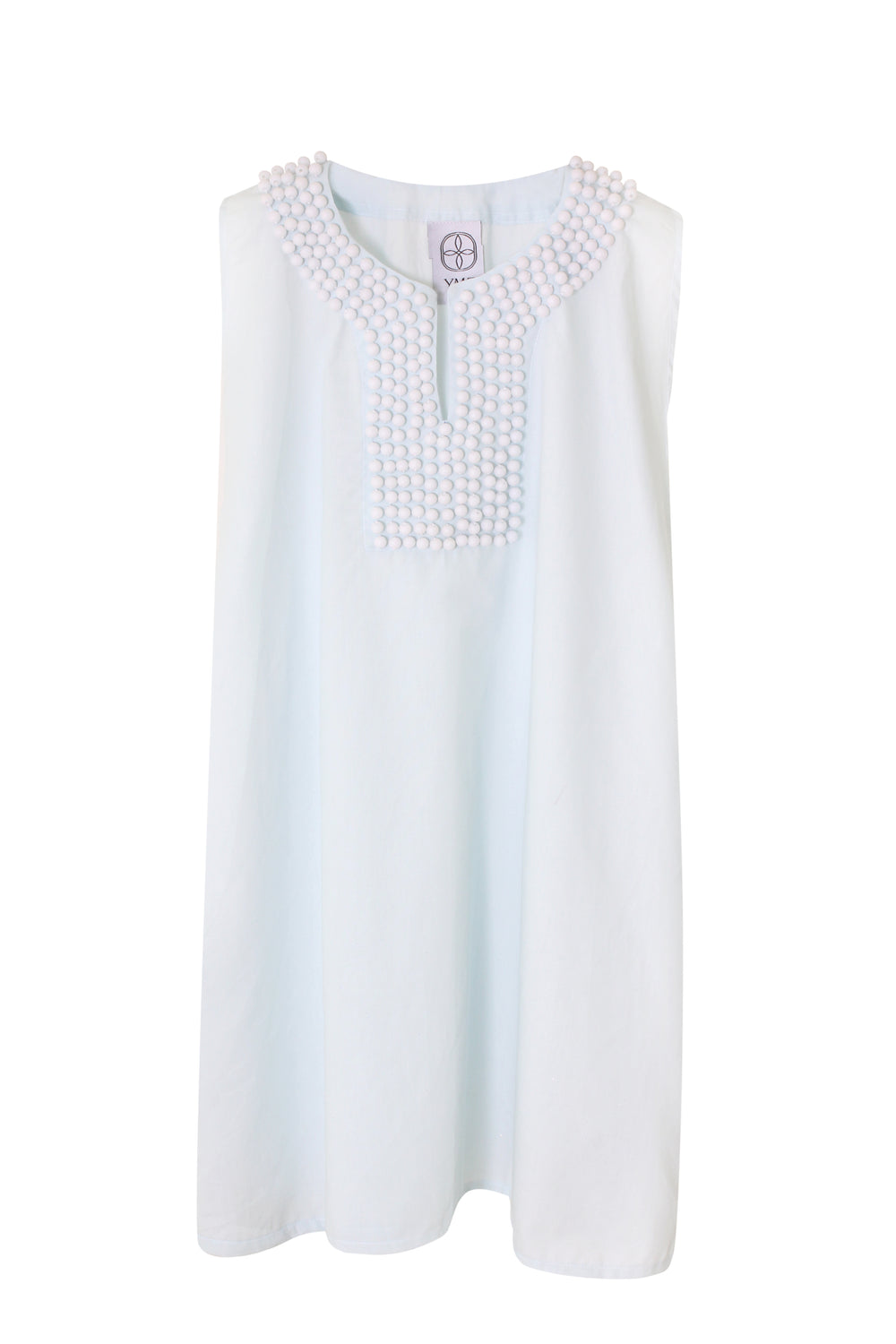 Beaded Acqua Kaftan