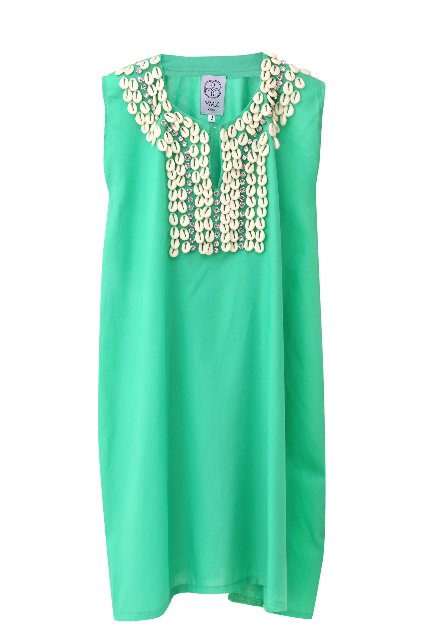 Shell Crystal Emerald Green Kaftan