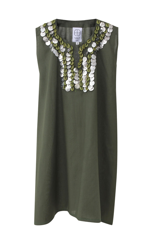 Cultura Shell Green Kaftan