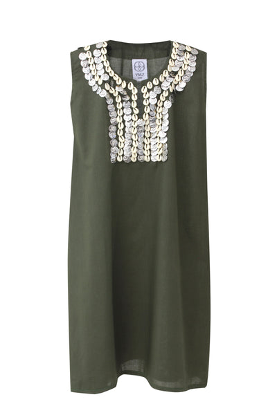 Cultura Shell Green Kaftan