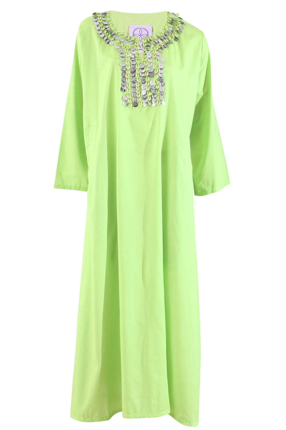 Cultura Shell Lime Green Kaftan