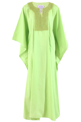 Beaded Lime Green Kaftan