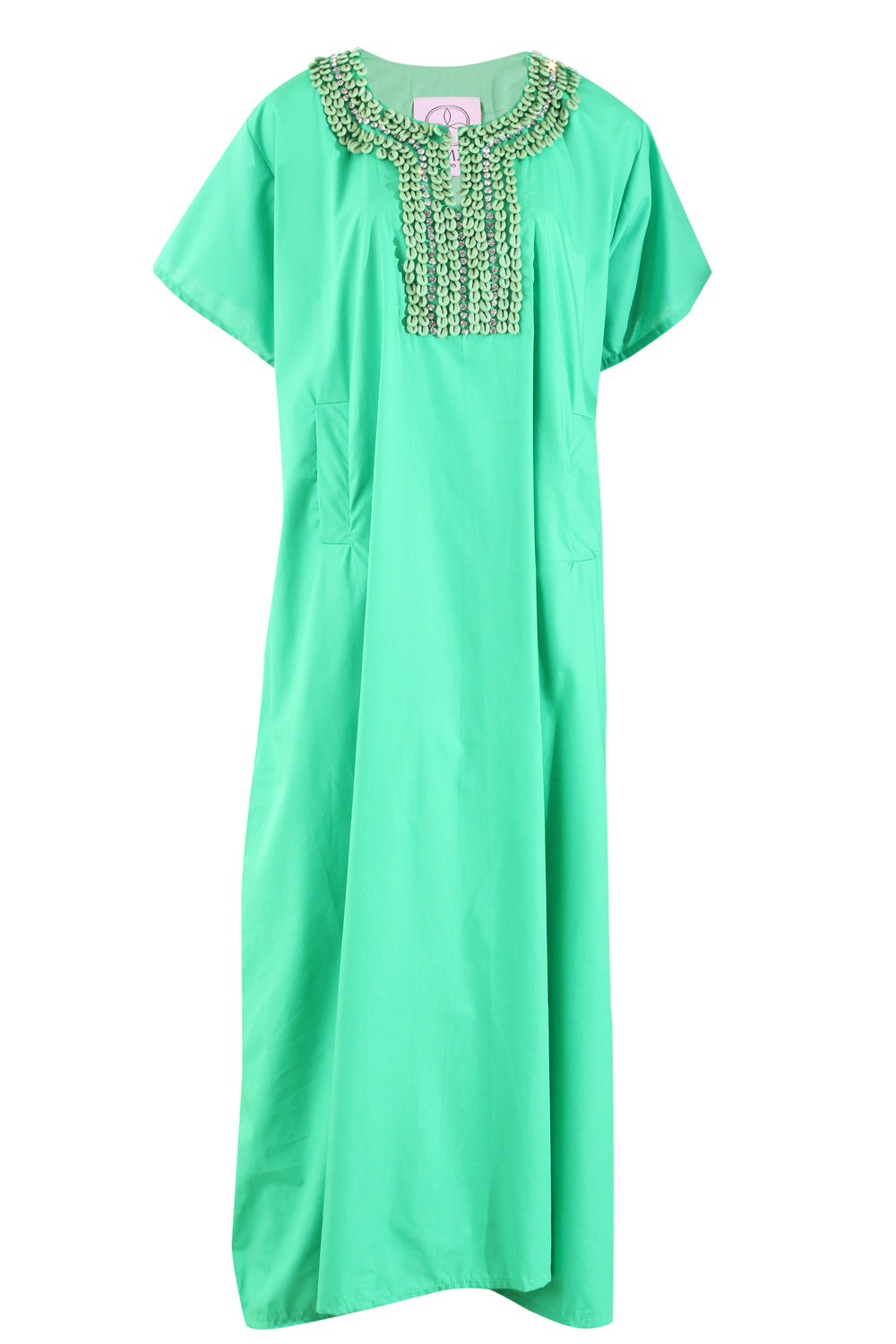 Shell Crystal Emerald Green Kaftan