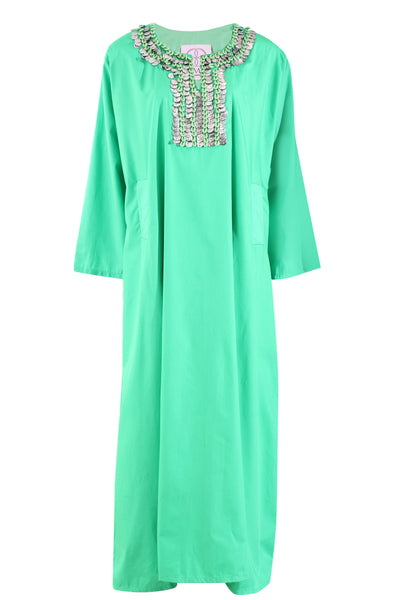 Cultura Shell Emerald Green Kaftan