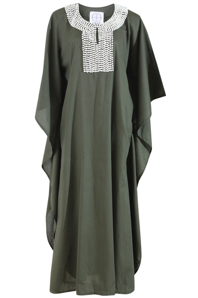 Beaded Green Kaftan