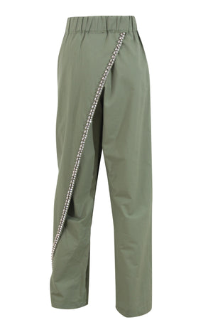 Asymmetrical Raggio di Luce Verde Pants