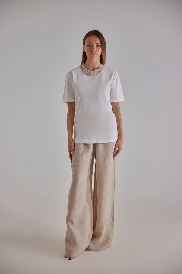 Raffia Straight Pants