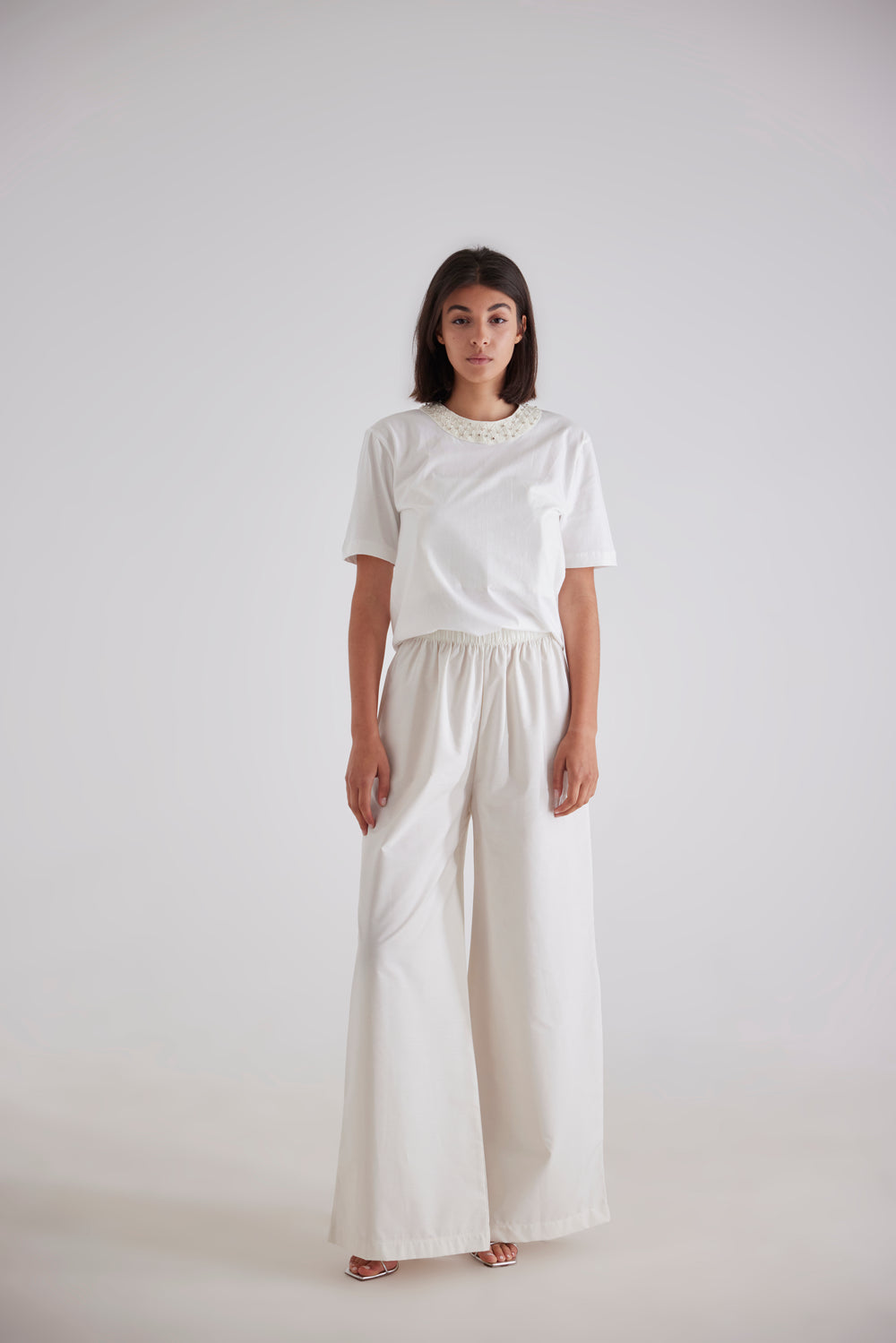 Poplin Straight Pants