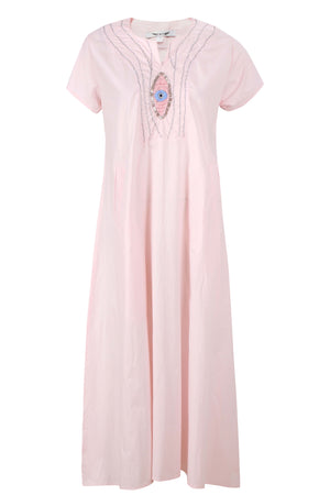 Silver Eye Half Sleeves Kaftan