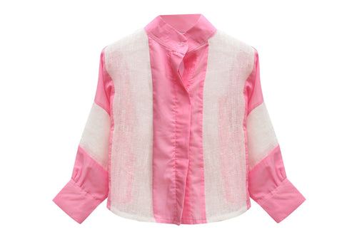 La Raffia Shirt Pink