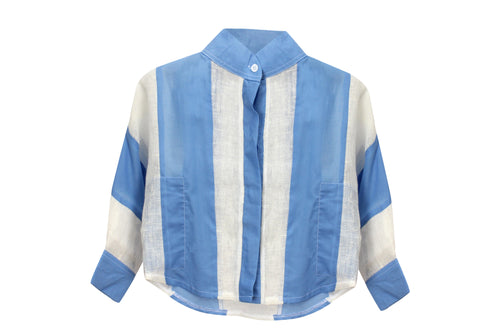 La Raffia Shirt Blu