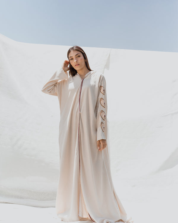 Pink Shell Open Kaftan