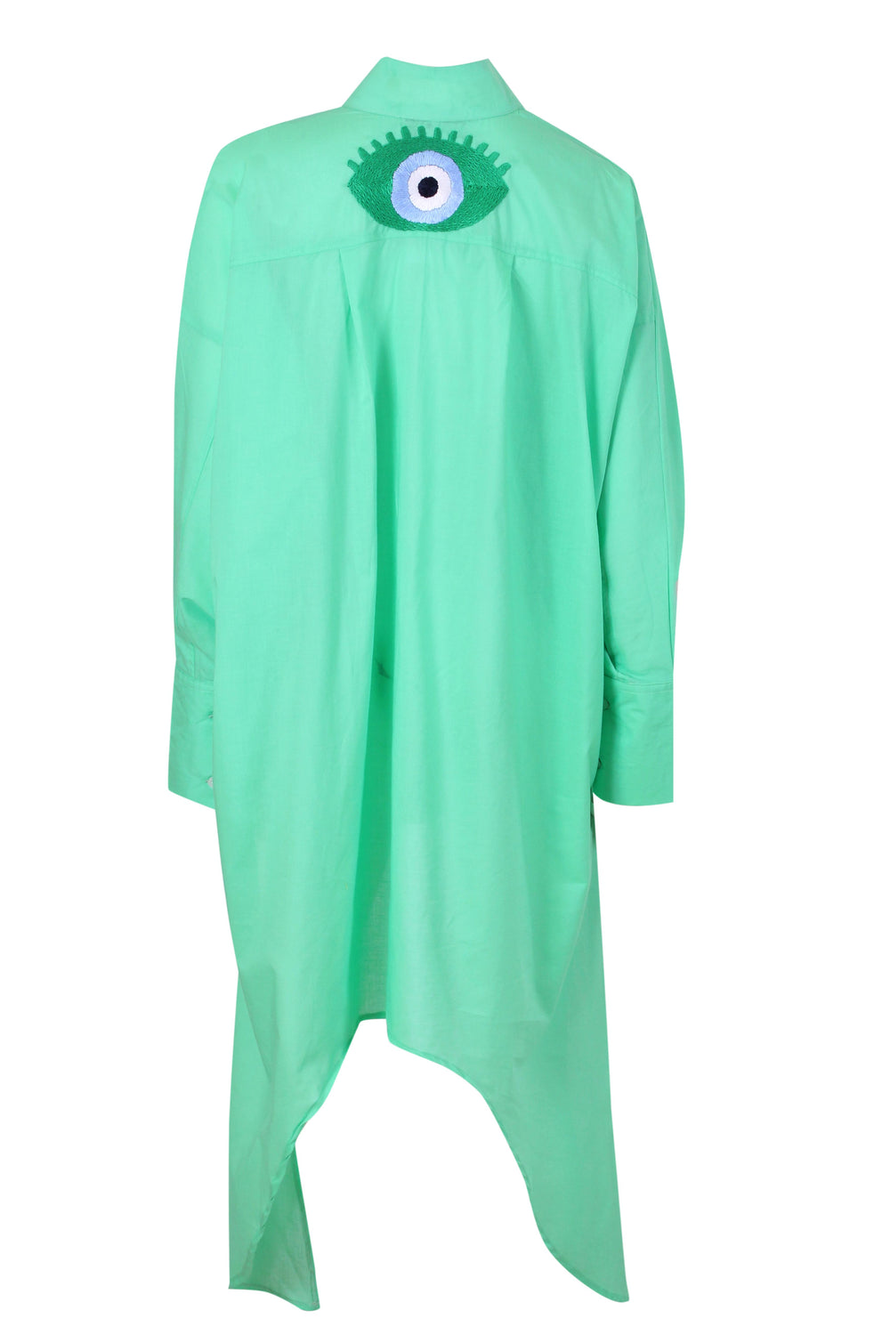 Asymmetrical Eye Verde Shirt