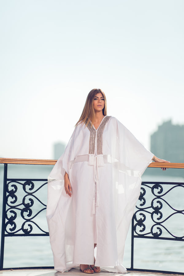 Silver Mania Linen Kaftan