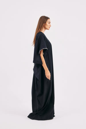 Black Wrap Kaftan