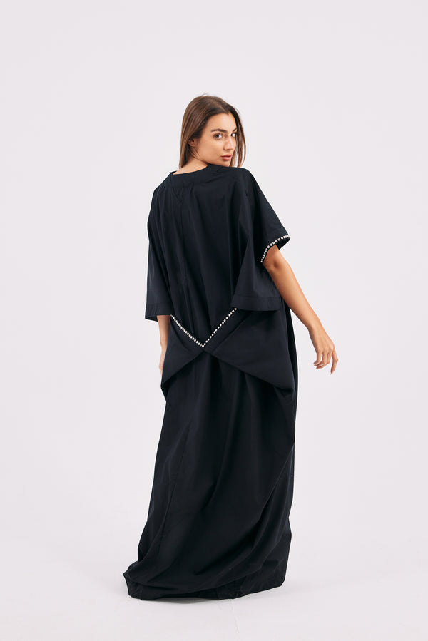 Black Wrap Kaftan